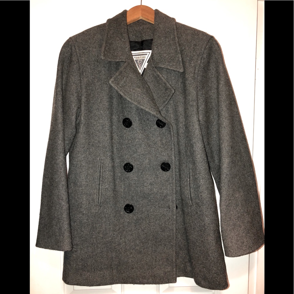 Oversized wool pea coat